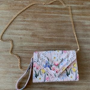 New ALDO Floral Envelop Clutch with Chain